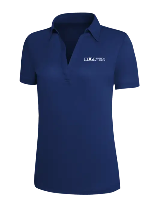 Dark Royal Silk Touch Womens Performance Polo w/Edge Physical Therapy Logo