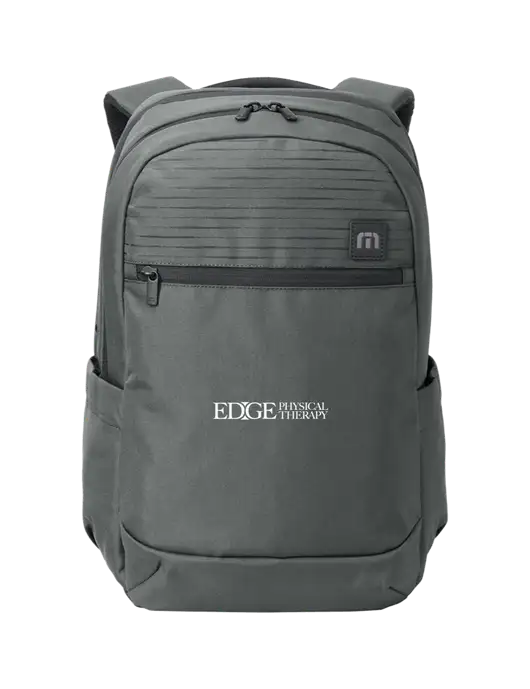 TravisMathew Dark Medium Grey Approach Backpack w/Edge Physical Therapy Logo