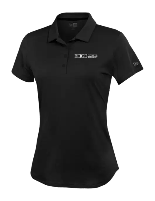 New Era Womens Power Black Polo w/Edge Physical Therapy Logo