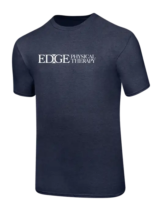Ring Spun Heather Navy 4.5 oz T-Shirt w/Edge Physical Therapy Logo