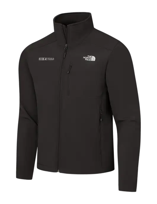 The North Face Black Apex Barrier Soft Shell Jacket w/Edge Physical Therapy Logo