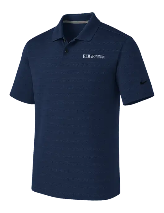 Nike Navy Dri-FIT Vapor Jacquard Polo w/Edge Physical Therapy Logo