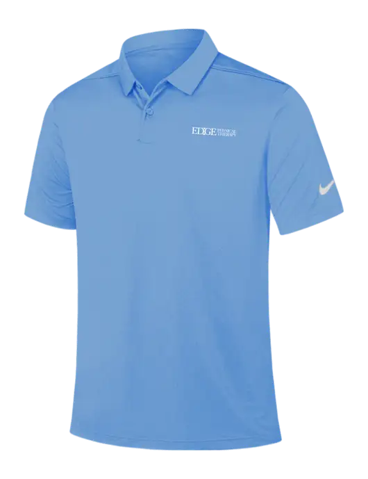 Nike Light Blue Dry Essential Solid Polo w/Edge Physical Therapy Logo