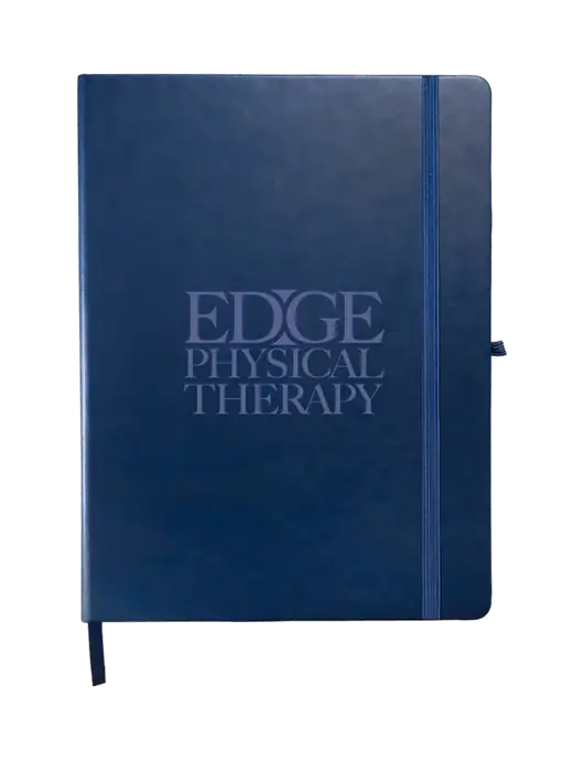 Leeman Navy Tuscany Large Journal 7.5 x 9.875 w/Edge Physical Therapy Logo
