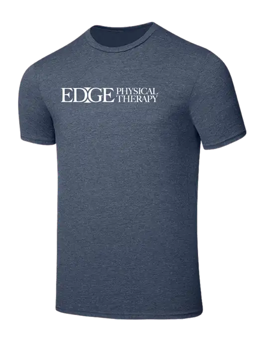 Seriously Soft Heathered Navy T-Shirt w/Edge Physical Therapy Logo