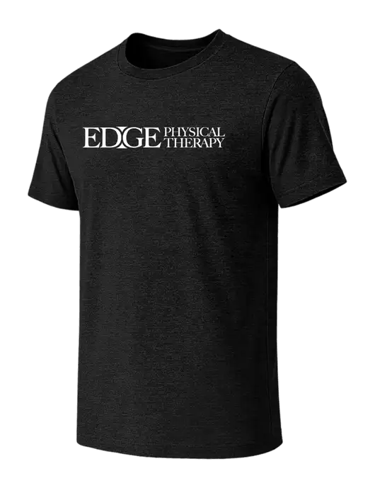 BELLA+CANVAS Black Heather CVC Short Sleeve Tee w/Edge Physical Therapy Logo
