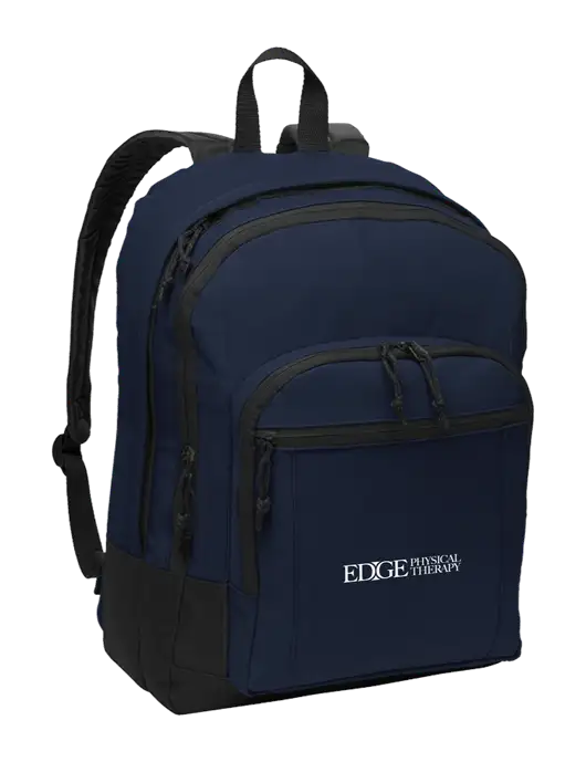 Navy Essential Backpack w/Edge Physical Therapy Logo