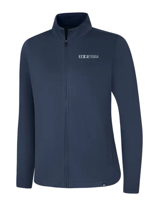 TravisMathew Womens Navy Coveside Full-Zip w/Edge Physical Therapy Logo