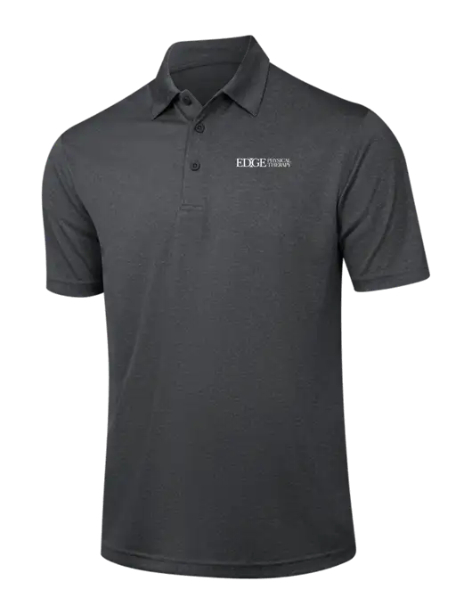 Dark Grey Heather Contender Polo w/Edge Physical Therapy Logo
