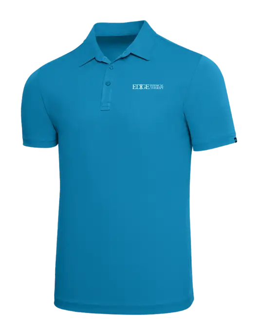 TravisMathew Sapphire Solid Oceanside Polo w/Edge Physical Therapy Logo