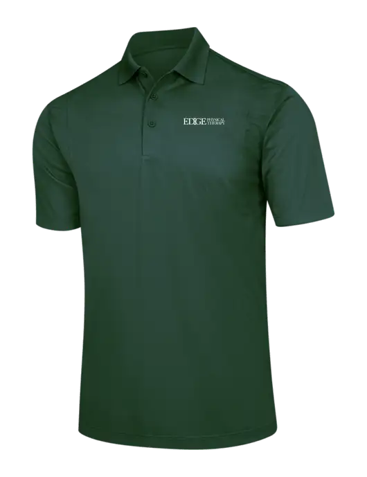 Dark Green Micropique Sport-Wick Polo w/Edge Physical Therapy Logo