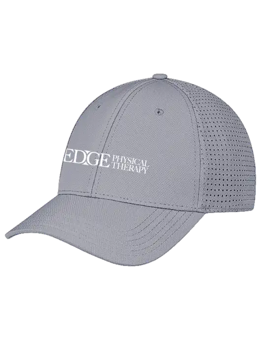 Grey Performance Stretchable Cap Hook & Loop w/Edge Physical Therapy Logo