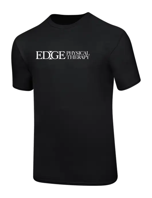 Ring Spun Jet Black 4.5 oz T-Shirt w/Edge Physical Therapy Logo