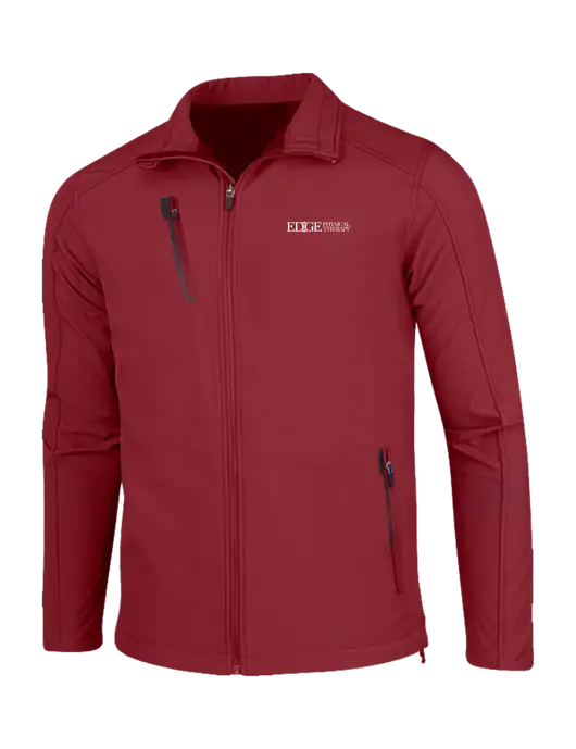 Dark Cardinal Welded Softshell Jacket w/Edge Physical Therapy Logo