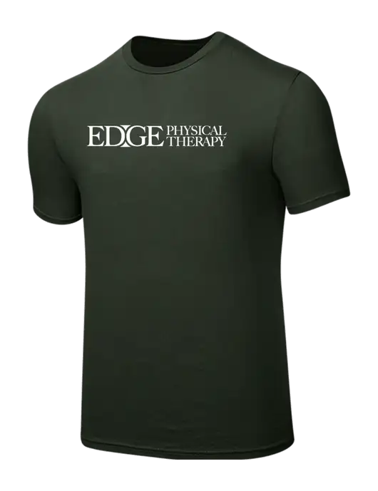 Seriously Soft Dark Olive T-Shirt w/Edge Physical Therapy Logo