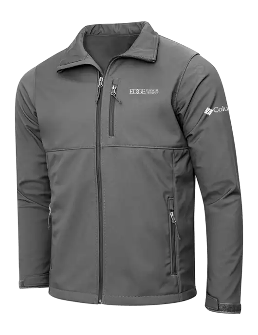 Columbia Medium Grey Ascender Softshell Jacket w/Edge Physical Therapy Logo