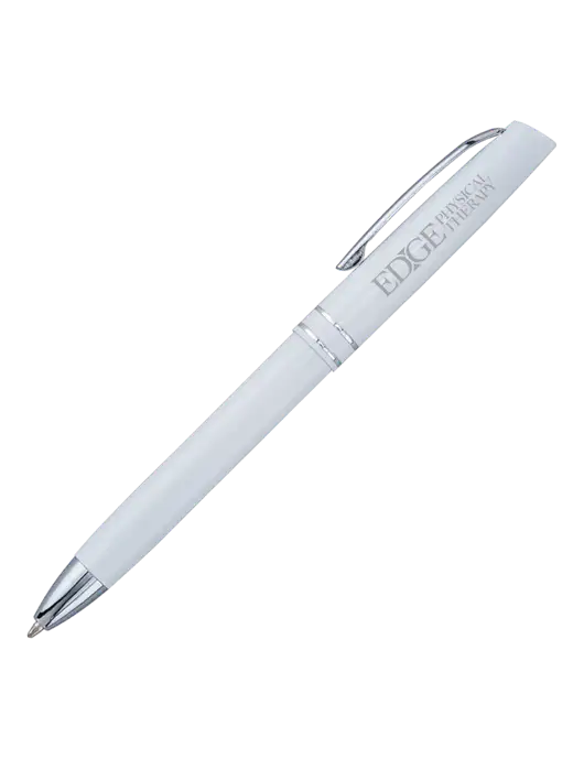 White Anguilla Black Ink Pen w/Edge Physical Therapy Logo
