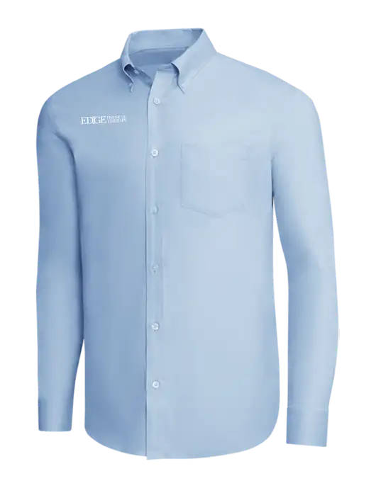 Brooks Brothers Light Blue Wrinkle-Free Stretch Pinpoint Shirt w/Edge Physical Therapy Logo
