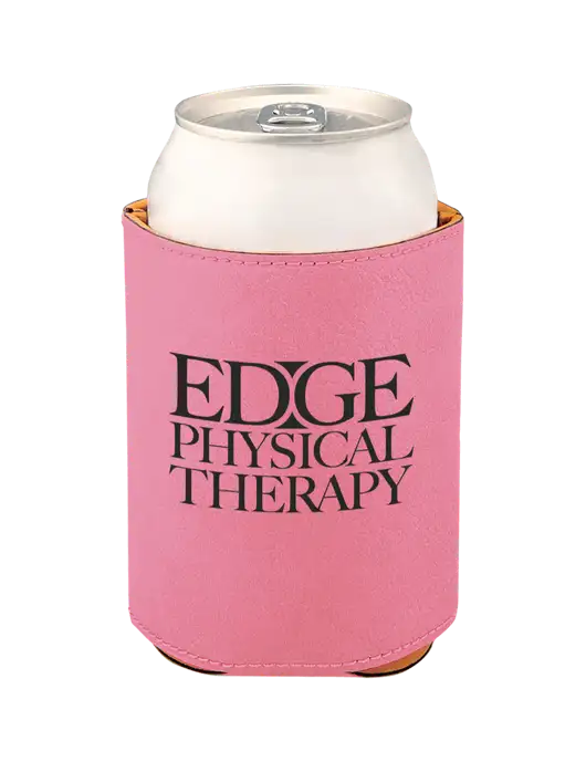 Pink Leatherette Beverage Holder w/Edge Physical Therapy Logo