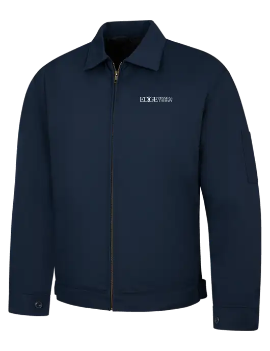 Red Kap Navy Slash Pocket Jacket w/Edge Physical Therapy Logo