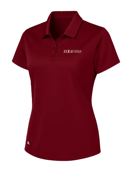 Adidas Maroon Womens Basic Sport Polo w/Edge Physical Therapy Logo