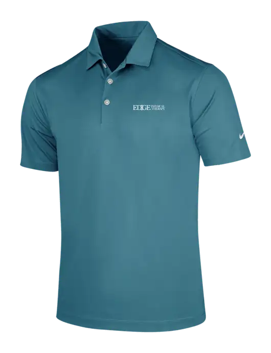 NIKE Dark Teal Dri-Fit Vertical Mesh Polo w/Edge Physical Therapy Logo