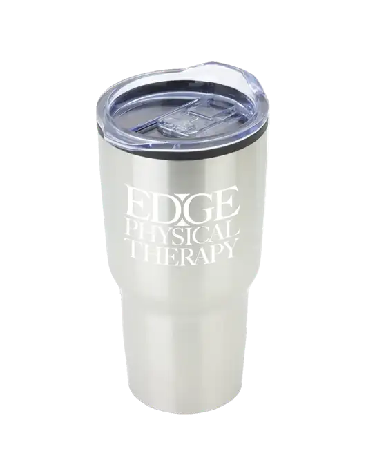 Odyssey Silver 30 oz Travel Tumbler w/Edge Physical Therapy Logo