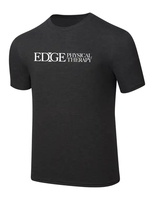 Simply Soft Black Frost 4.5oz  Poly/Combed Ring Spun Cotton T-Shirt w/Edge Physical Therapy Logo