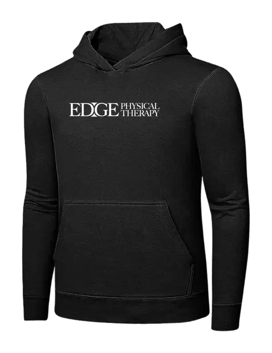 Jet Black 7.8 oz Ring Spun Hooded Sweatshirt w/Edge Physical Therapy Logo