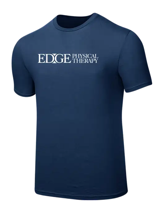 Seriously Soft Deep Slate Blue T-Shirt w/Edge Physical Therapy Logo