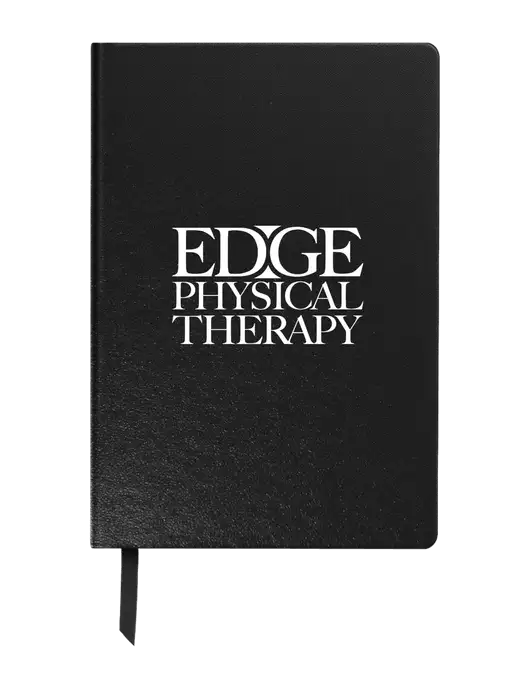 Achieve Black Hardcover Journal, 5.5 x 8.37 w/Edge Physical Therapy Logo