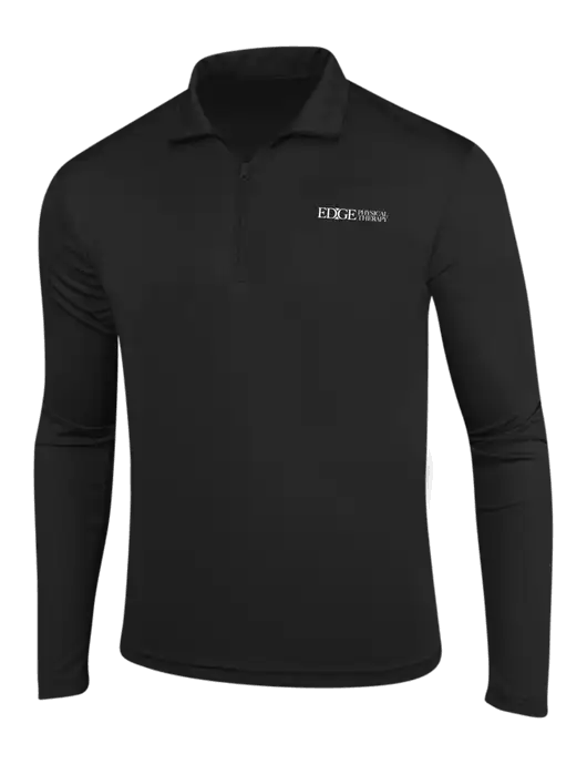 Black PosiCharge Competitor 1/4 Zip Pullover w/Edge Physical Therapy Logo
