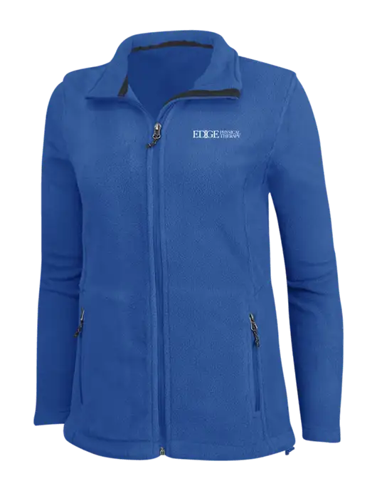 Womens Dark Royal Fleece Jacket w/Edge Physical Therapy Logo
