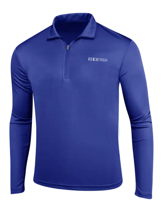 Dark Royal PosiCharge Competitor 1/4 Zip Pullover w/Edge Physical Therapy Logo