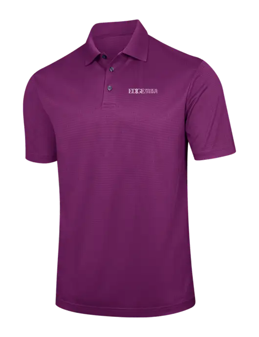 Violet Purple Performance Fine Jacquard Polo w/Edge Physical Therapy Logo