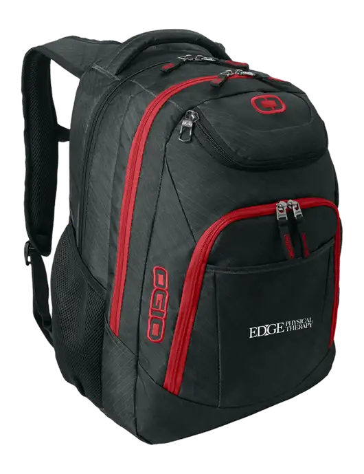 OGIO Dark Grey/Red Excelsior Laptop Backpack w/Edge Physical Therapy Logo