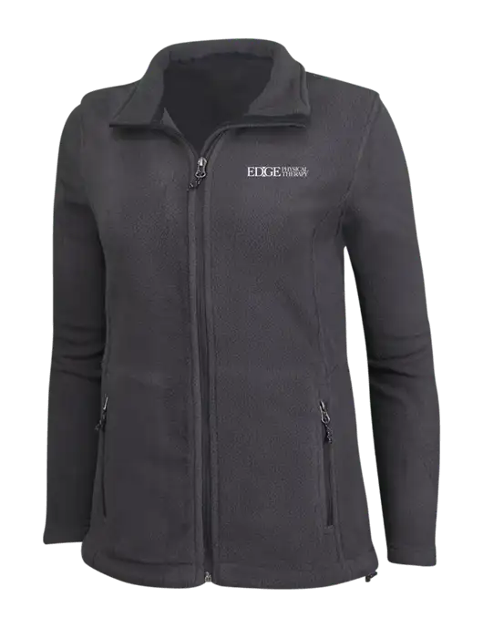 Womens Fleece Dark Grey Jacket w/Edge Physical Therapy Logo