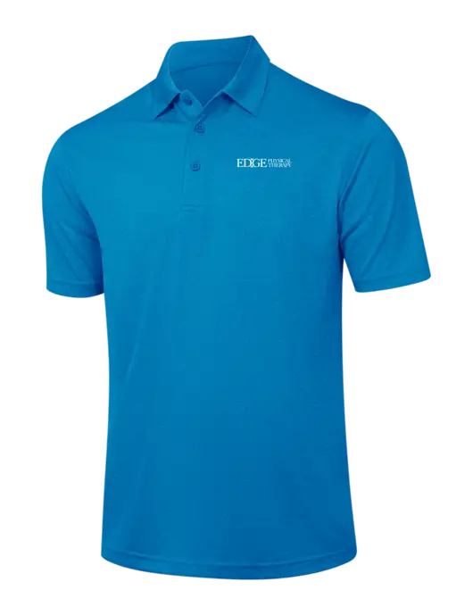 Sapphire Blue Heather Contender Polo w/Edge Physical Therapy Logo
