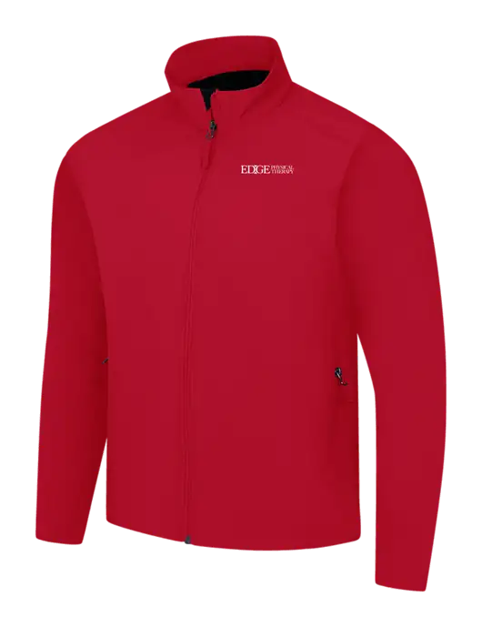 Red Core Soft Shell Jacket w/Edge Physical Therapy Logo