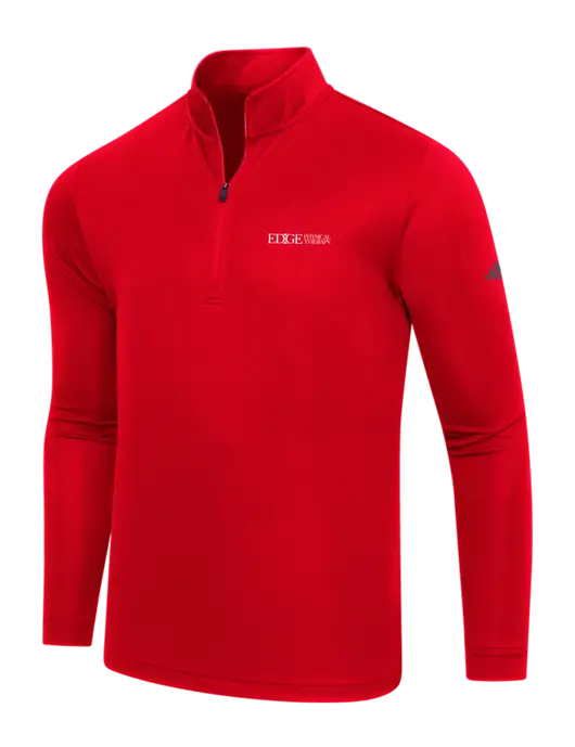 Adidas Red Lightweight Quarter Zip Pullover w/Edge Physical Therapy Logo