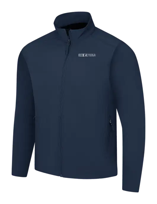 Navy Core Soft Shell Jacket w/Edge Physical Therapy Logo