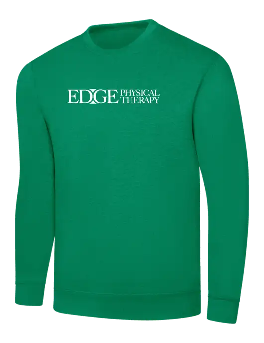 Kelly Green 7.8 oz Ring Spun Crew Sweatshirt w/Edge Physical Therapy Logo