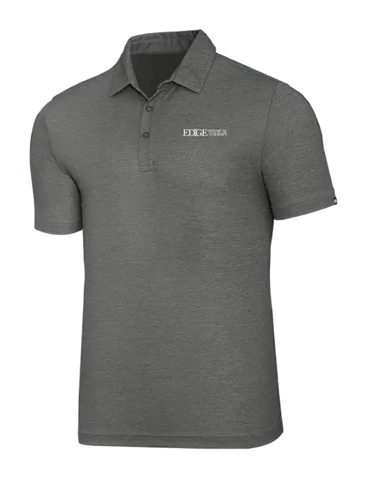TravisMathew Grey Heather Oceanside Polo w/Edge Physical Therapy Logo