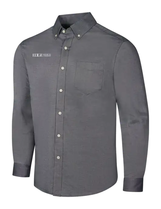 Dark Grey SuperPro Oxford Shirt w/Edge Physical Therapy Logo
