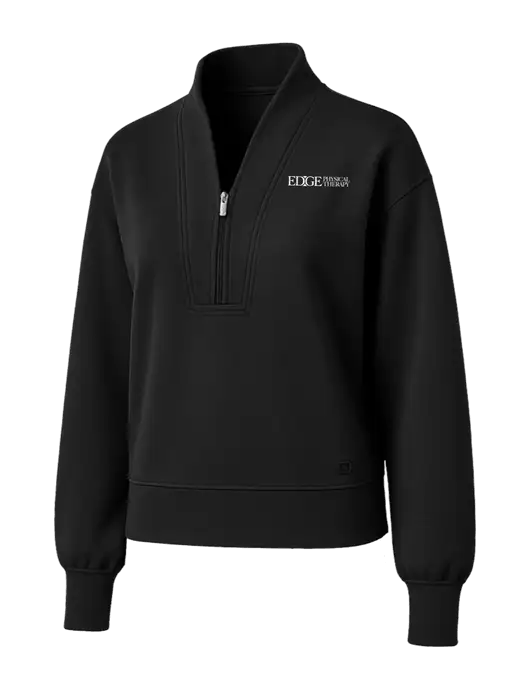 OGIO Womens Black Transcend 1/4-Zip w/Edge Physical Therapy Logo