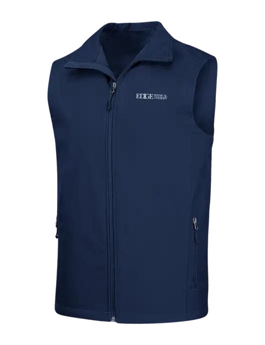 Navy Core Soft Shell Vest w/Edge Physical Therapy Logo