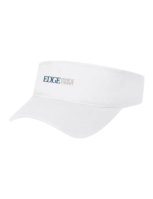 White Cap Visor w/Edge Physical Therapy Logo