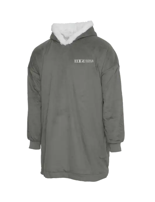 Wearable Lodge Medium Grey Blanket w/Edge Physical Therapy Logo