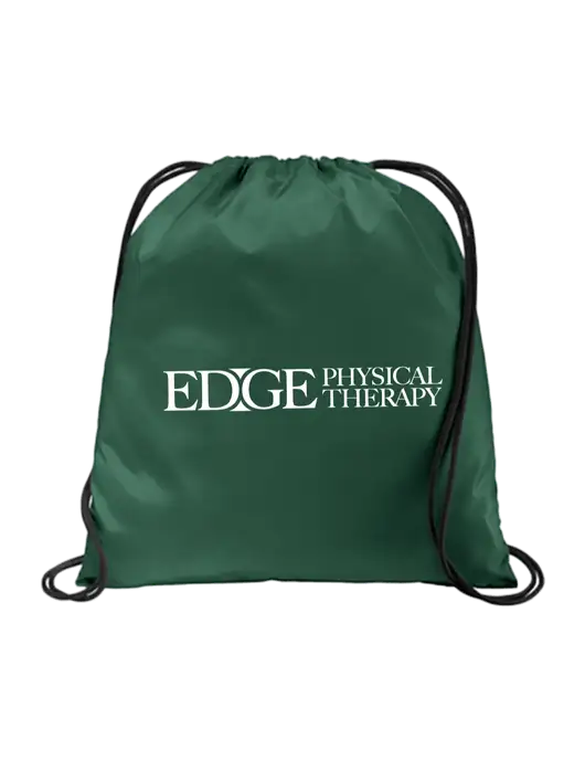 Drawstring Dark Green Cinch Pack w/Edge Physical Therapy Logo