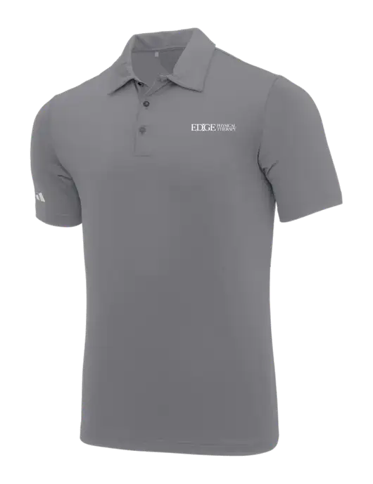 Adidas Medium Grey Ultimate Solid Polo w/Edge Physical Therapy Logo